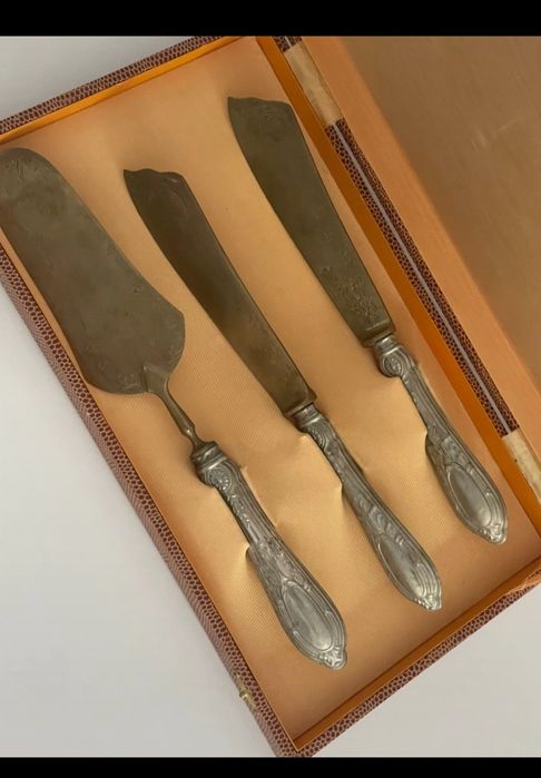 Set Cuțite Tort - Argint 800- Italia 1910-1920