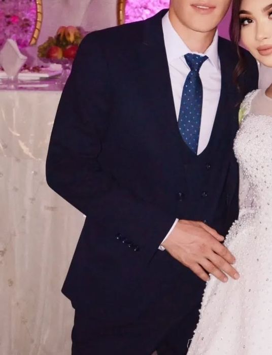 Костью шалбар, турецкий.  48/54размер темно синий