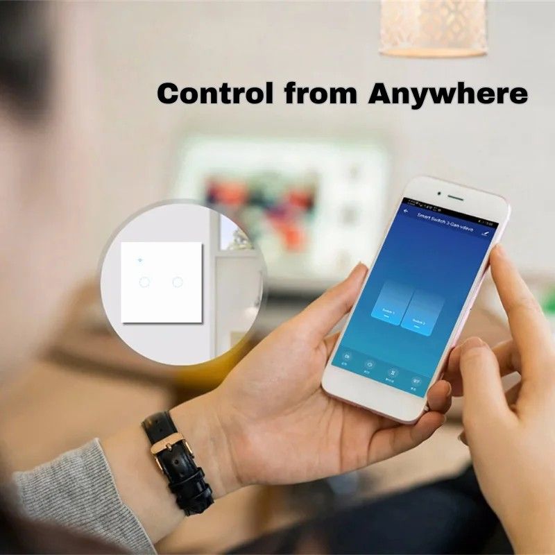 Intrerupator smart touch, WiFi, Sticla securizata, iUni 2G, 10A