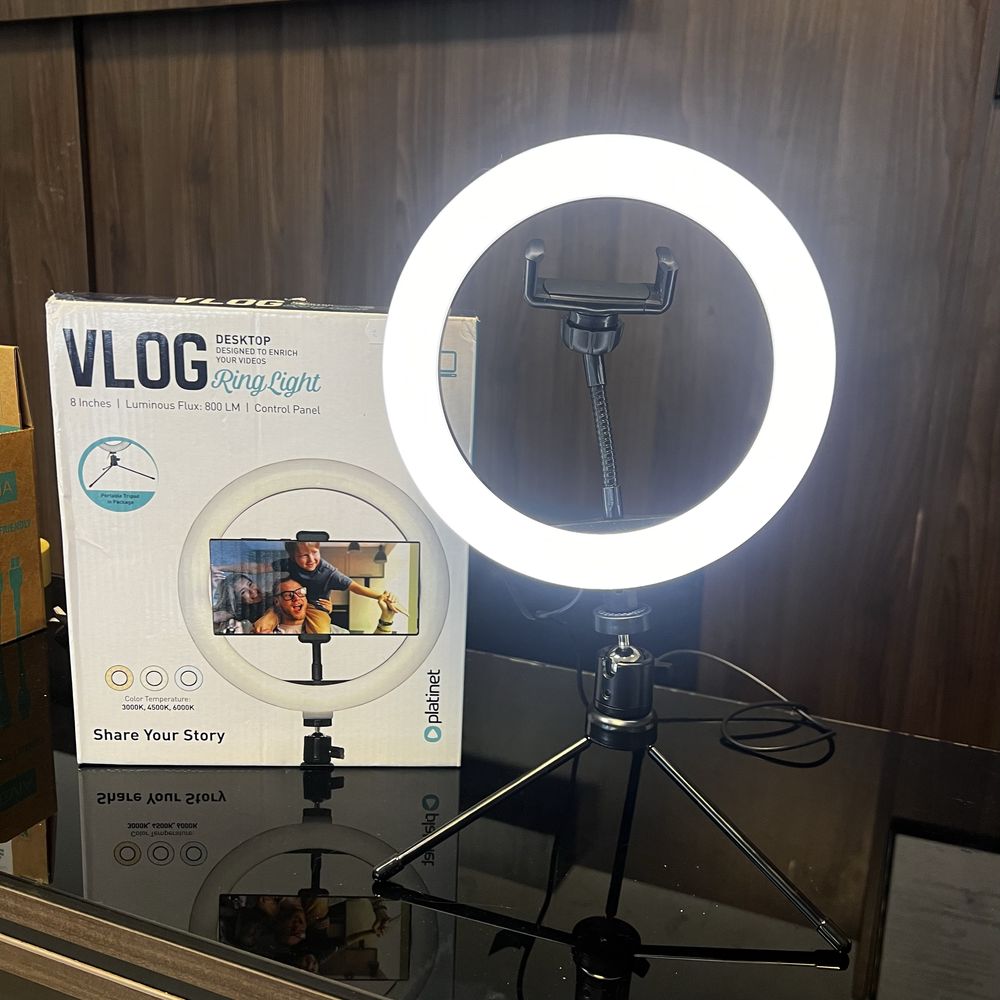 Platinet Ring Lamp With Phone Holder PMRL8 LED лампа с метален трипод