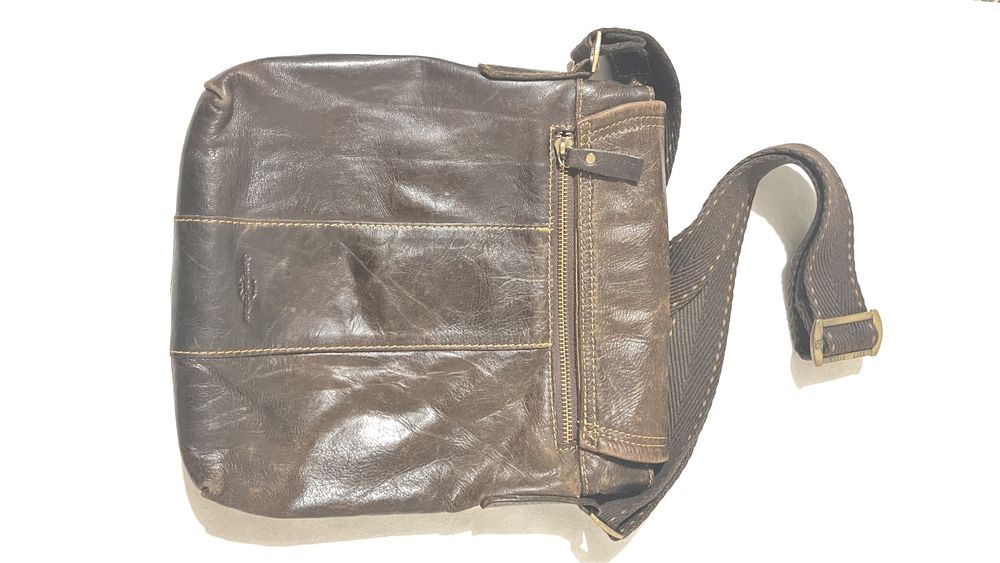 Кожаная натуральная мужская сумка бренд