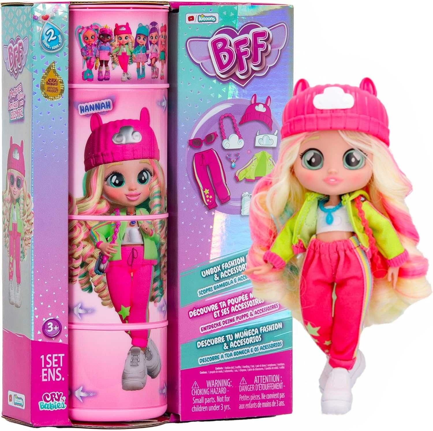 IMC Кукла BFF Cry Babies Фийби Ханна Шанън с дрехи и аксесоари 5 вида