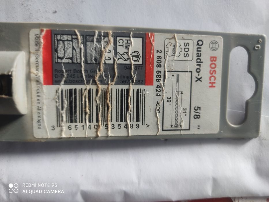BOSCH SDS MAX Quadro-X 16*800*940  (5/8*31*36 inch) burghiu beton nou