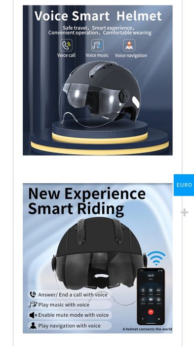 Cască inteligentă Bluetooth neagră ENGWE