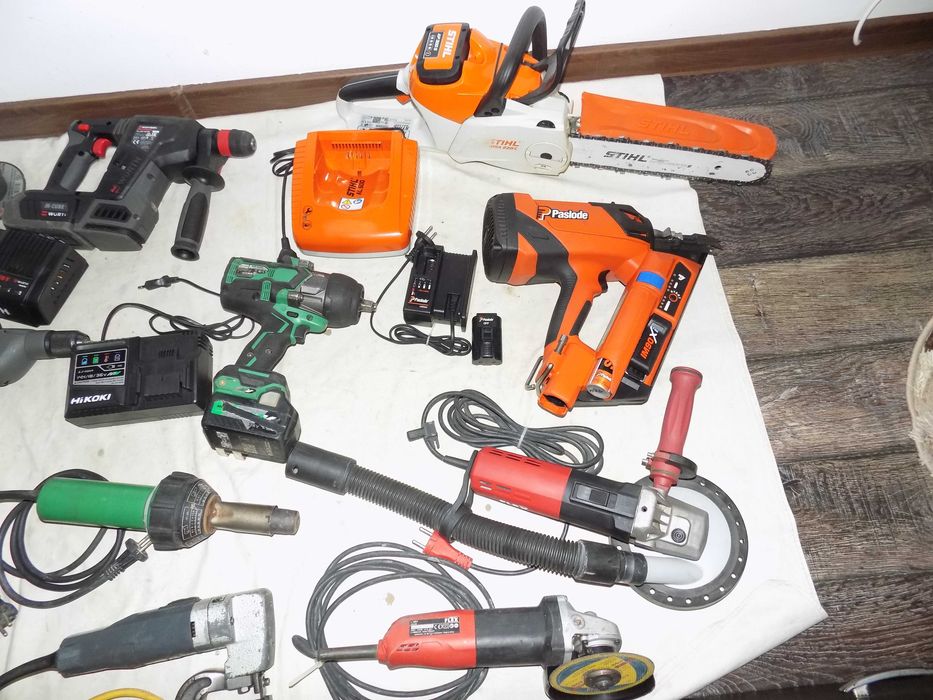 Slefuitor beton Flex , pistol cuie Paslode, scule Wurth Leister Trumpf