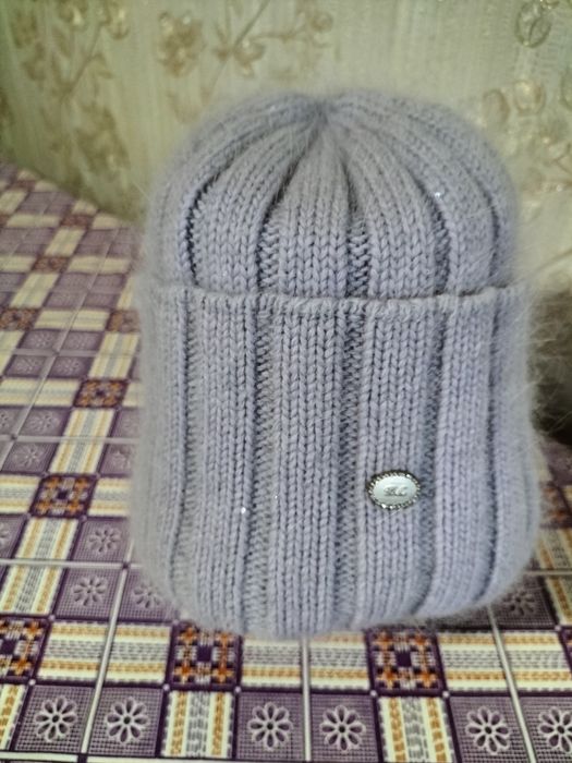 Шапка вязаная женская. Зима б/у