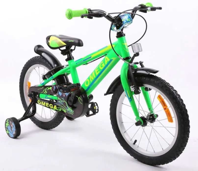 Bicicletă copii 4-6 ani, nouă, 16" Master Omega, verde