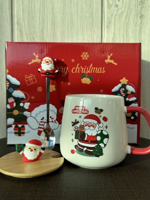 Набор новогодняя кружка 3в1