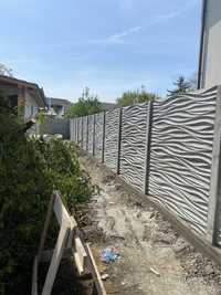 Gard din placi si stâlpi beton