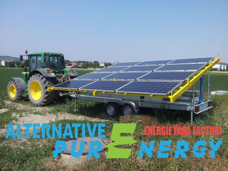 Remorca Solara - Generator Fotovoltaic Mobil Irigatii Agricultura
