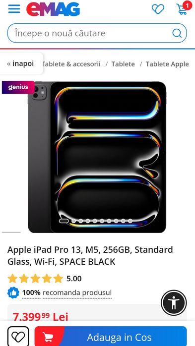 Apple iPad Pro 13, M5, 256GB, SPACE BLACK, garantie, SIGILATA