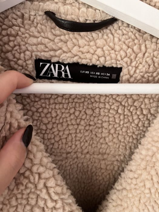 Зимно кафяво бежово яке Zara
