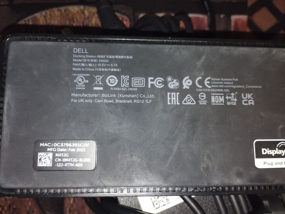 Docking Station dell D6000 complet