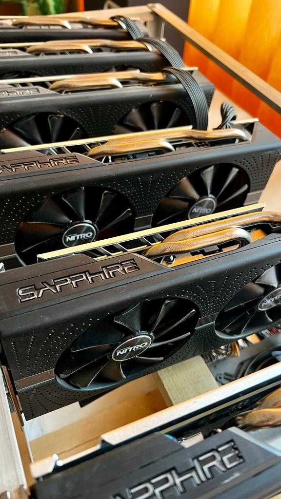 Rig mining 6 X Sapphire RX 570 Nitro 8 Gb 187 Mh/ 25 buc