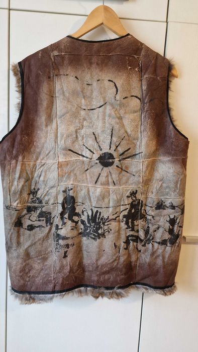 Двулицево елече от естествена кожа/косъм