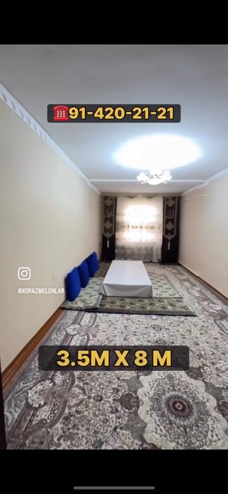 Urganch tuman raysentrda 3 xonali kvartira sotiladi