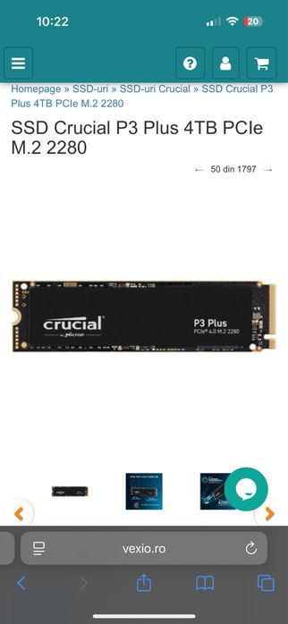 Ssd Cricial p3 plus 4tb