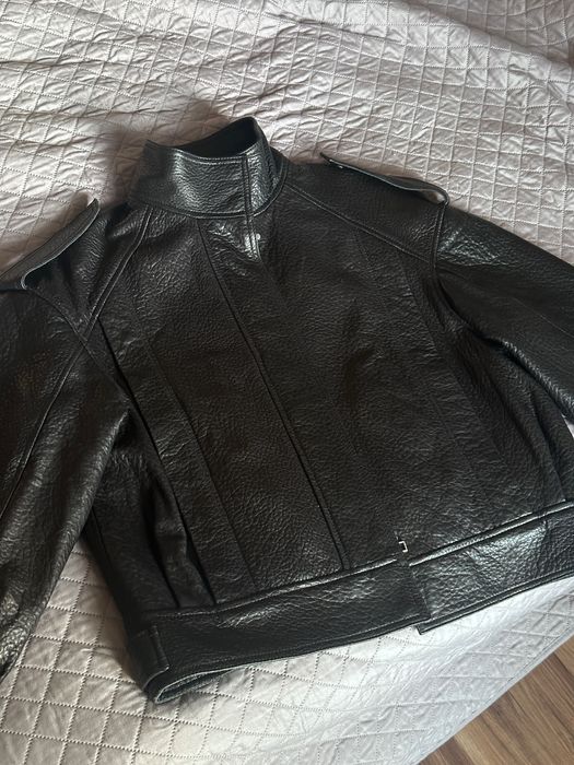 Кожено яке Zara вью стил Saint Laurent