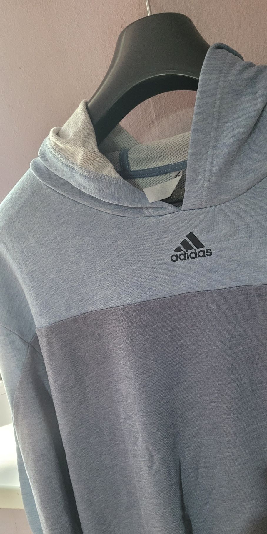 Trening adidas gri cu bleu bumbac