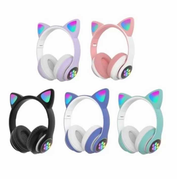 Безжични Bluetooth слушалки Котешки уши - Cat Ear