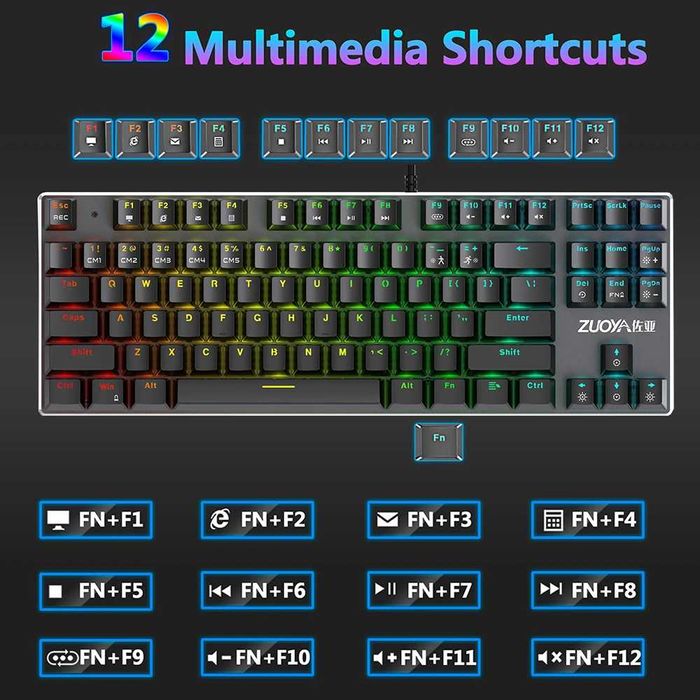 Механическая Клавиатура Zuoya 87-Key RGB