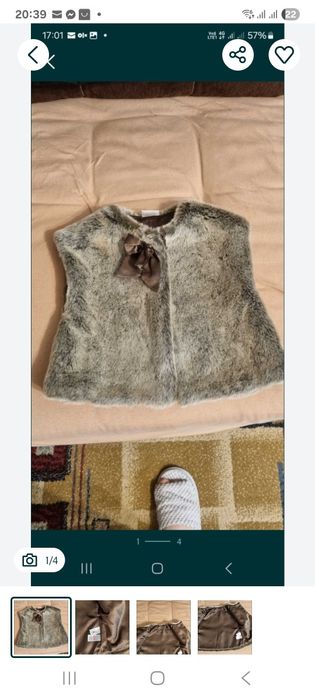 Vesta blanita fetita varsta 2 ani