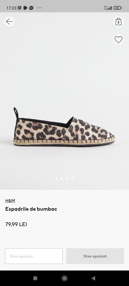 Espadrile bumbac cu iută animal print