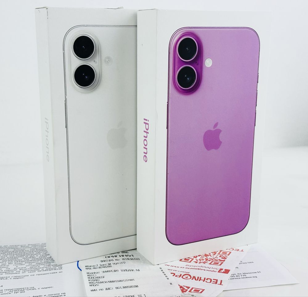 НОВ! Apple iPhone 16 128GB White / Pink 2г. Гаранция!