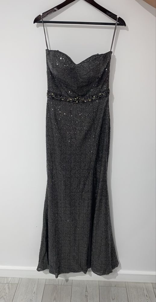 Rochie gri cu paiete pronovias masura 40