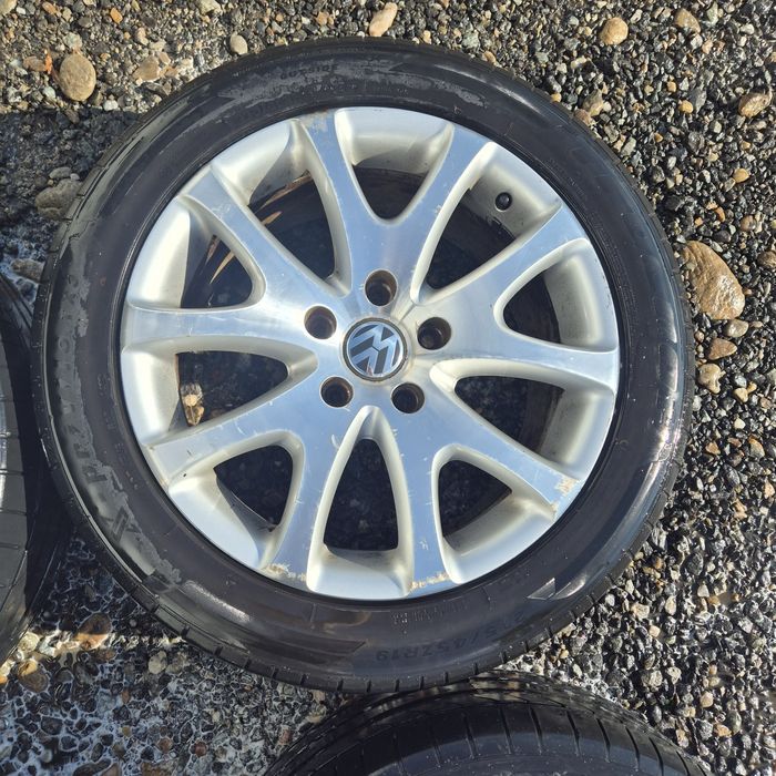 Jante aliaj 5x130 pe 19 touareg anvelope vara 275 45 19 originale VW