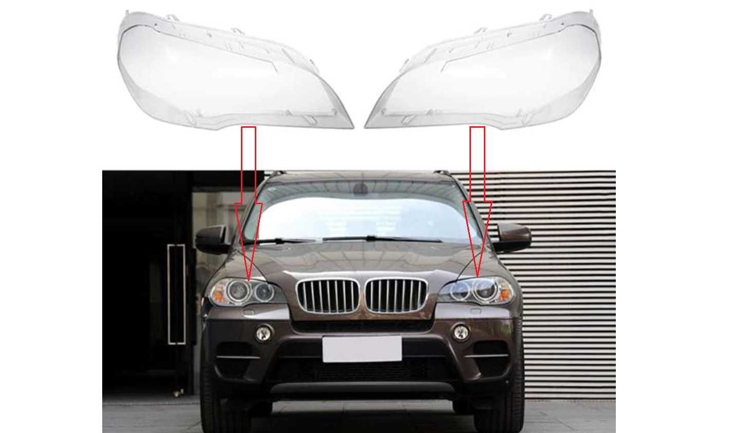 Set 2 sticle faruri pentru BMW X5 E70