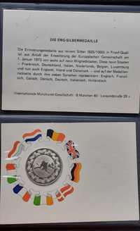 Medalie din argint Germania - Extinderea Uniunii Europene din 1973