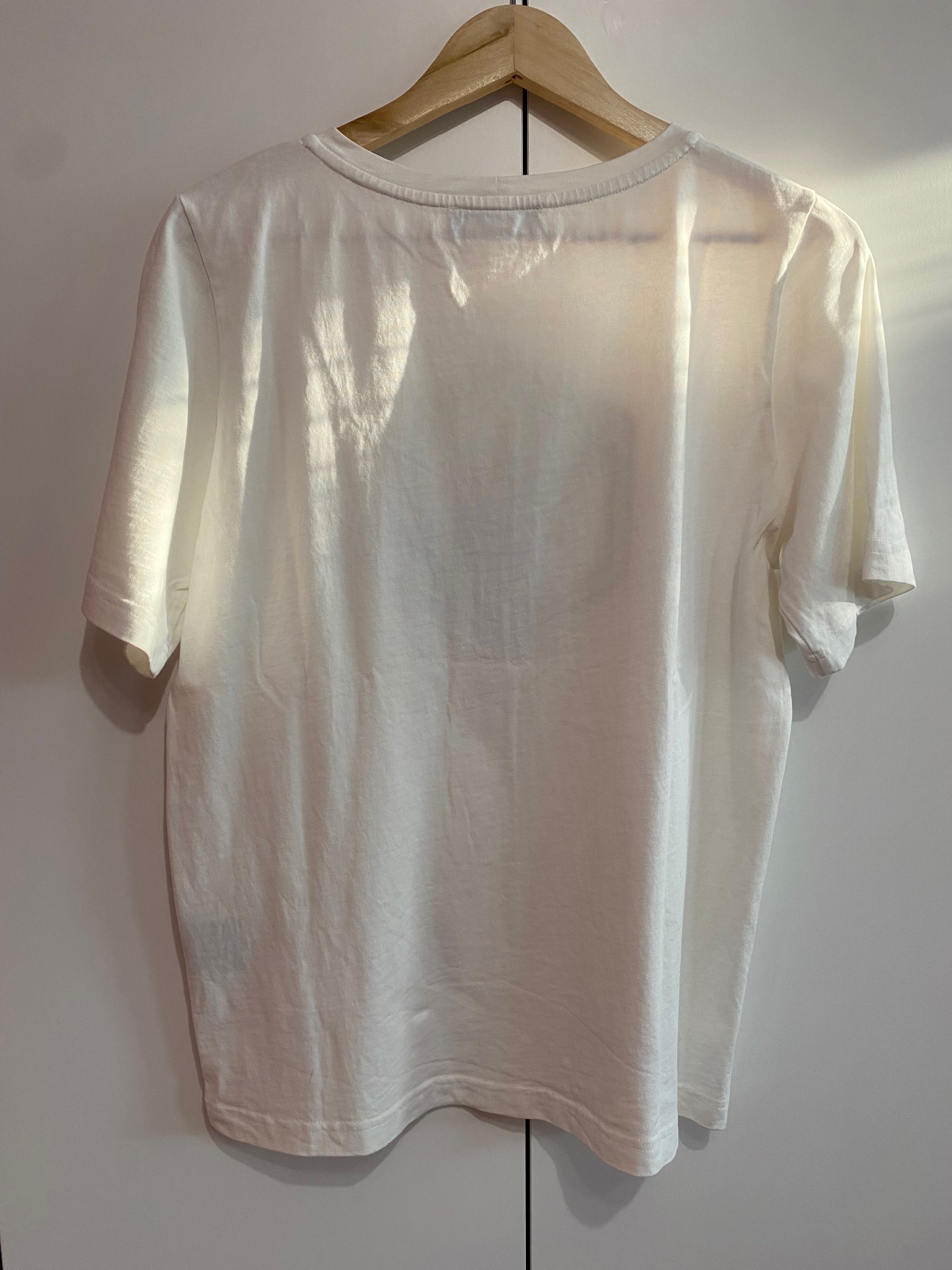 Тениска Алеса / Alessa Love Your Way T-Shirt От Памук - Luxury Ecru