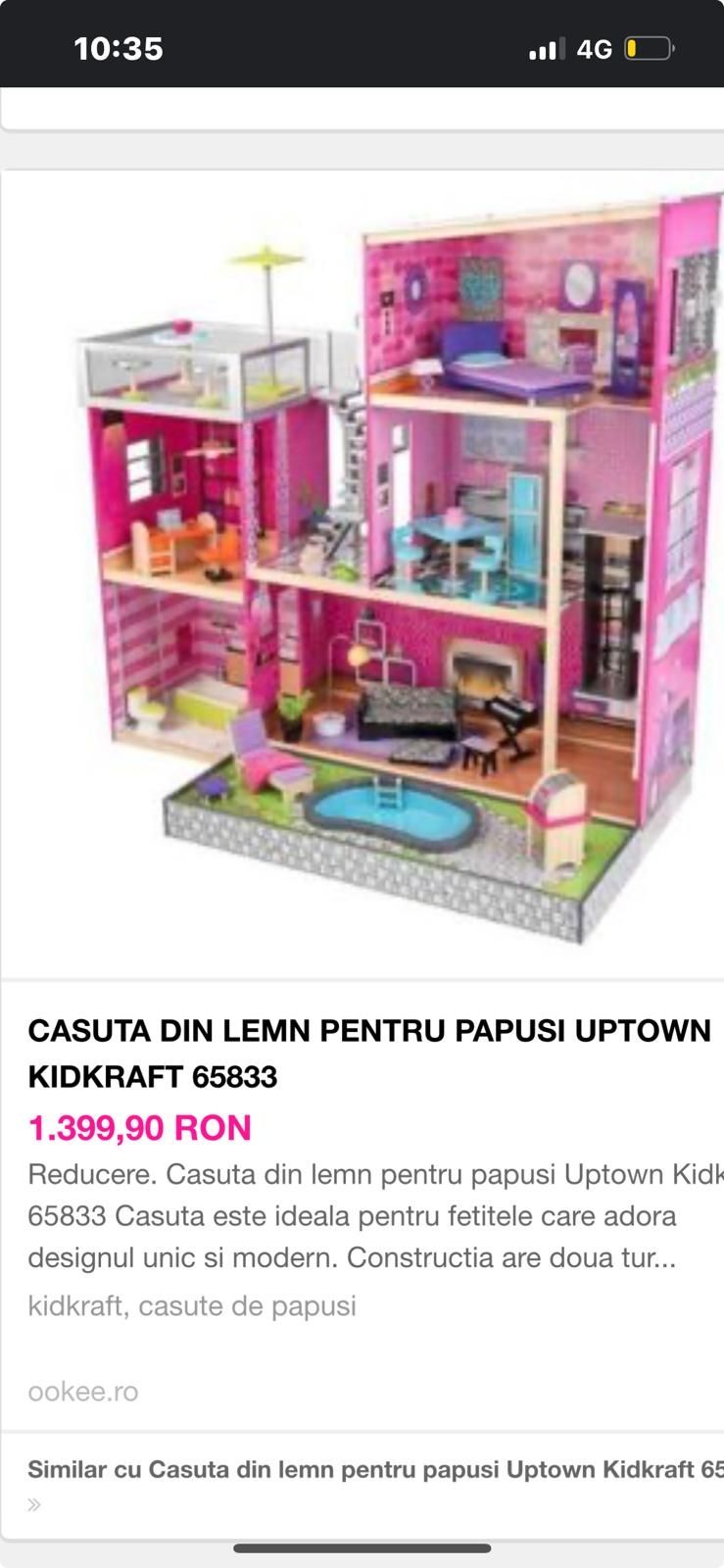 Căsuță jucării din lemn