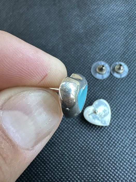 Cercei argint 925 model inimioara cu turcoaz original