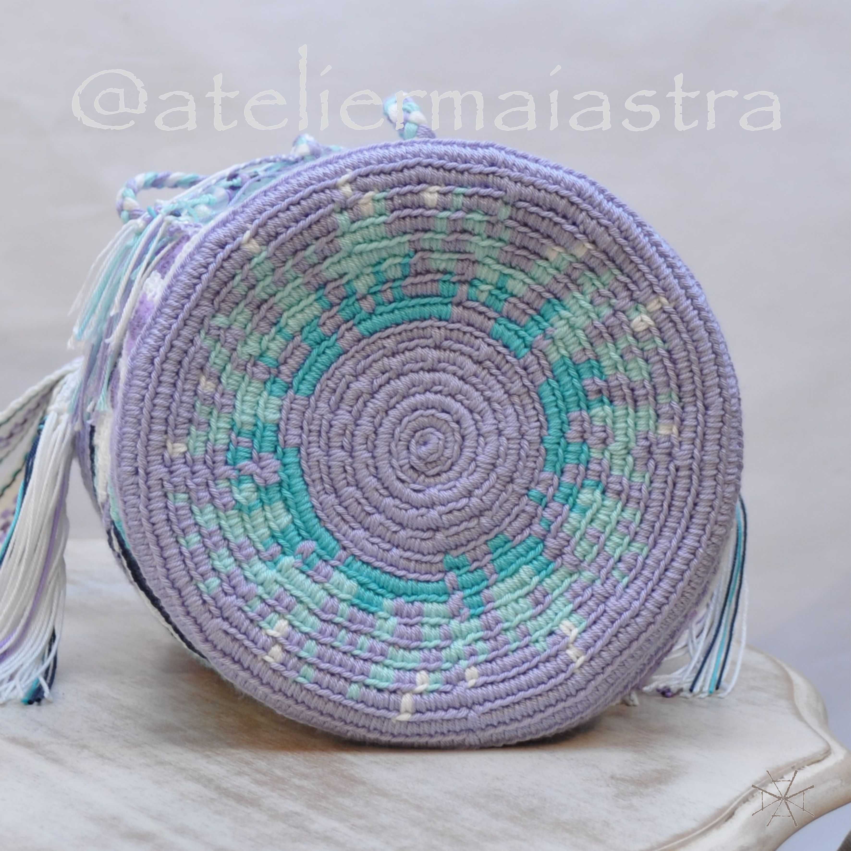 geanta mov motive geometrice lavanda handmade crosetata