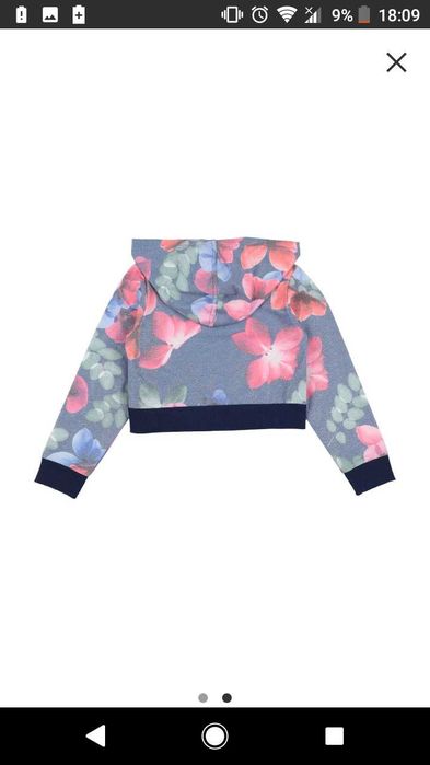 Guess суитшърт на цветя и с блясък_12г