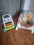 Бебешки шезлонг и проходилка fisher price
