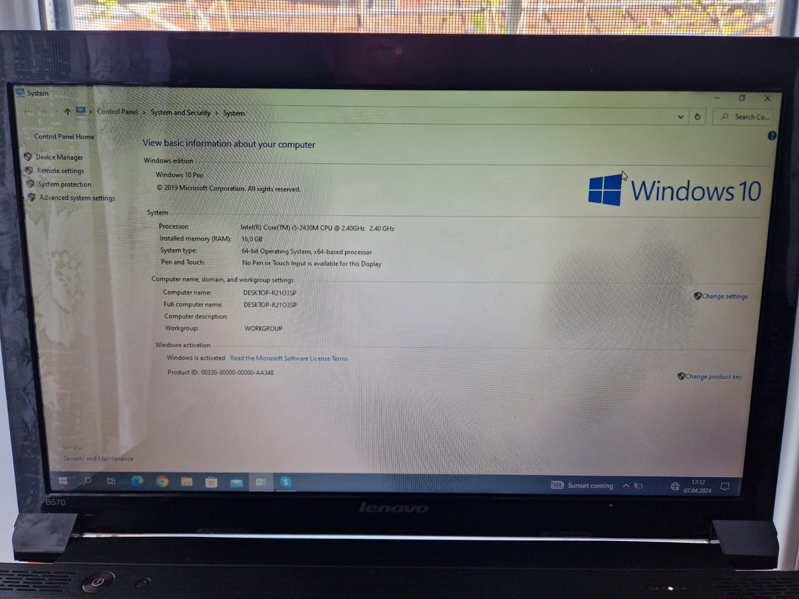 Vând Laptop B570 procesor I7, 16gb RAM și SSD