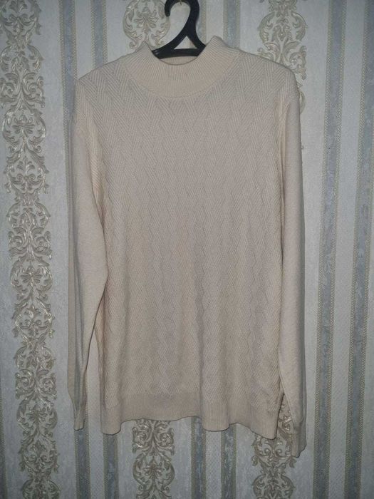 Свитер мужской тонкий WAIKIKI бежевый 52 размер в новом состоянии