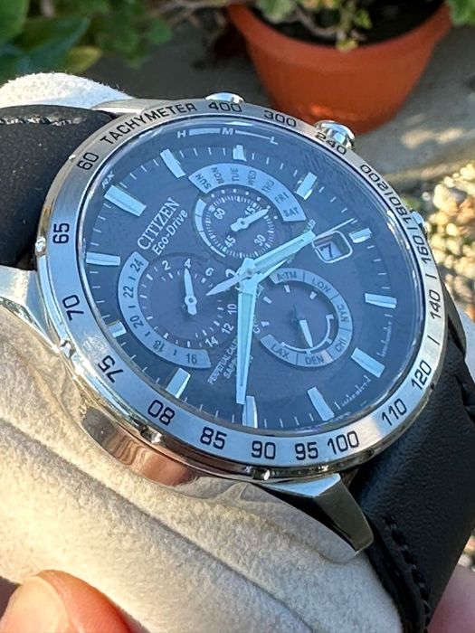 Vand ceas Citizen EcoDrive Chronograph, 45mm, di