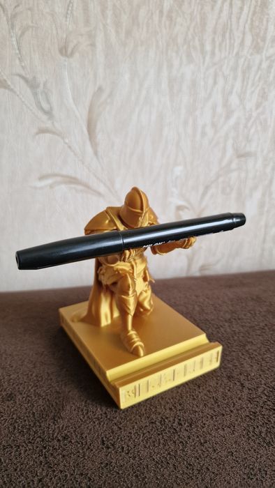 3д златен  рицар поставка химикал бюро декорация/3d print gold  knight