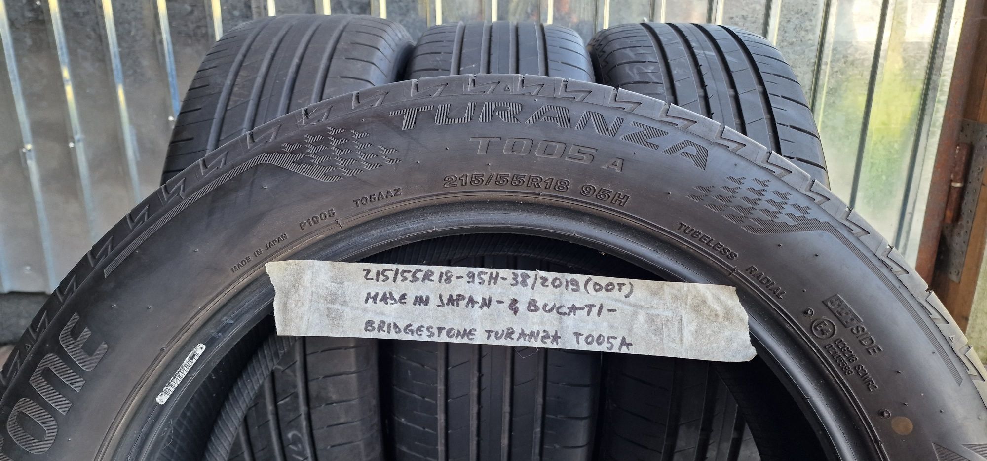 215/55 R18 - 4 anvelope - Bridgestone - de vara - DOT: 2019 !
