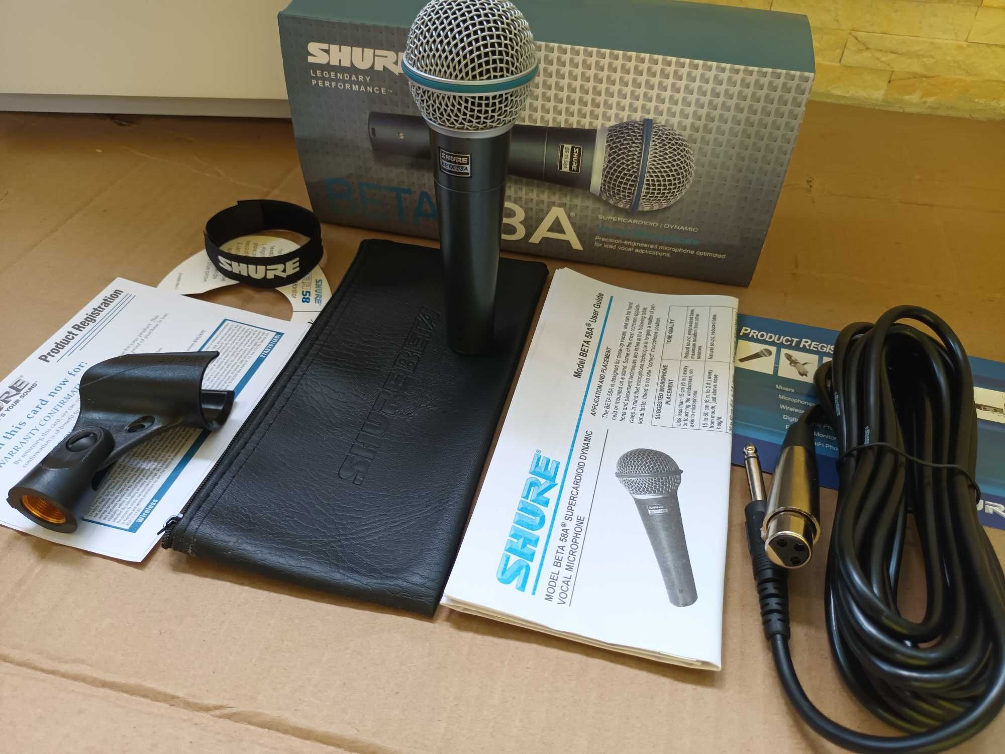 Microfon profesional cu fir tip Shure Beta 58 a Microfon studio, voce