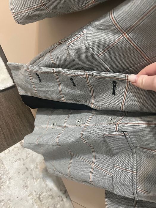 Sacou damă gri în carouri