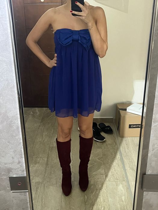 Rochie albastra scurta