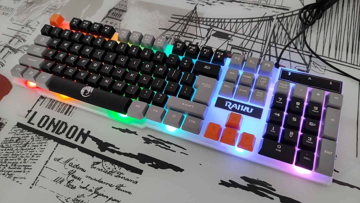 Геймърска RGB механична клавиатура и мишка Raiku T26 комплект