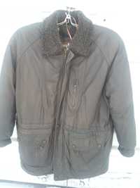 Куртка мужская зимняя кожаная  56 размер (XXXL )