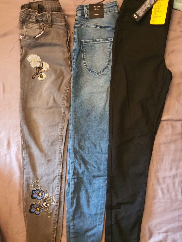 Pantaloni, blugi fete, 3 modele, H&M, Reserved
