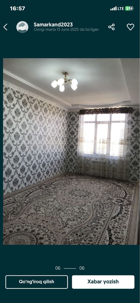 Tezlikda 2xonali lux kvartira ijaraga beriladi